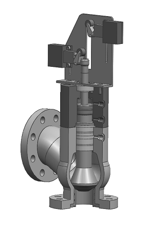 Angle needle valve DN-65 PN-25. Bypass valve.